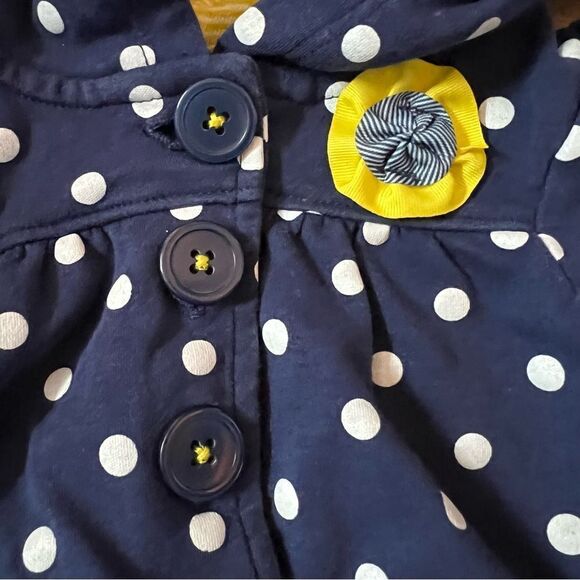 🍭6/$30 Carter’s polka dot button up floral spring / fall jacket - baby girl 9 m - Picture 3 of 4